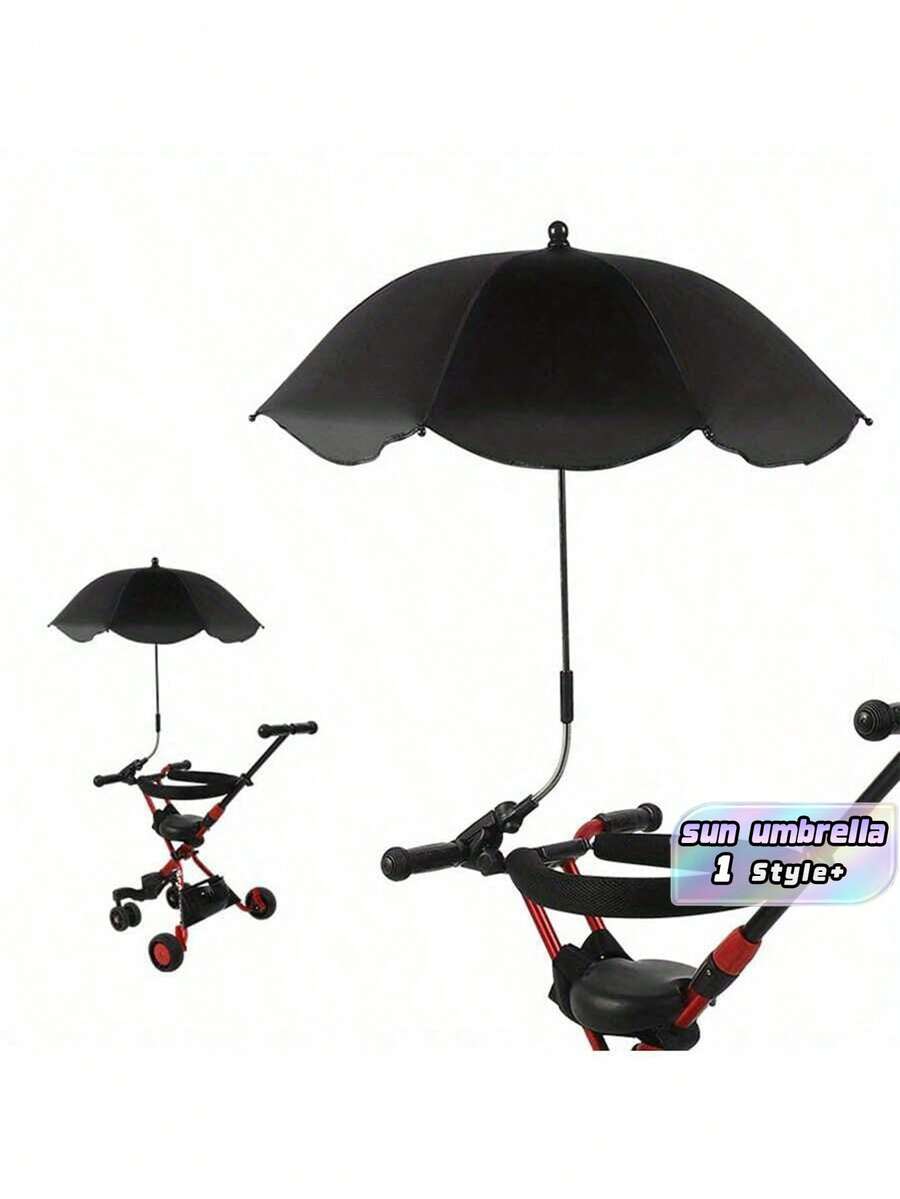 1pc Universal Bicycle Portable Sun Umbrella, Rainproof & Sunshade, 360° Rotation, UV Protection (Securely Fixed When Screwed Tight) - A - View 1