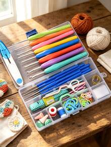 16 Sizes Crochet Hooks Set For Beginners, Ergonomic Soft Grip Crochet Needles Kit, Suitable For Crochet Learners, Great Gift For Women - multicolor - View 4