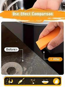 Stainless Steel Cleaning Eraser Kitchen Limescale Rust Remover Multi-Use Scratch-Free Durable Scrub Pad For Sink Faucet Stove Cooktop Pot Pan Tile Glass Home Bathroom Hotel Restaurant Commercial - A - View 2