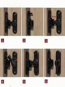 Heavy Duty Metal Padlock - 90/180° Swivel Security Lock For Barn Door, Bathroom Sliding Door, Garage, Bedroom, Cabinet, Durable Zinc Alloy Safety Lock With Anti-Pry Protection, Commercial Grade - one size fits all - View 5