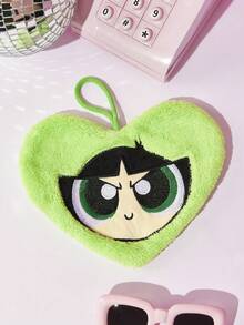 THE POWERPUFF GIRLS X POKOJA LAND 1pc Cute Embroidered Hand Towel, Soft Absorbent Quick Drying Handkerchief, Coral Fleece Non Shedding Hanging Cloth, Suitable For Kitchen, Living Room, Bathroom - Multicolor - View 6