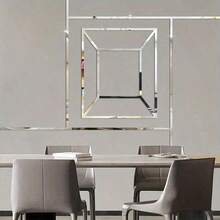 Rectangular Acrylic Mirror Wall Stickers, Self-Adhesive Frameless Decorative Mirror Strips For Bedroom, Living Room, Bathroom, And Home Decor - Multicolor - View 6