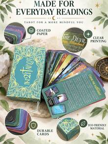 MINKOJA In21 Card Game - Beginner-Friendly Fortune Telling Deck For Family Parties & Gatherings - Dark Green - View 3