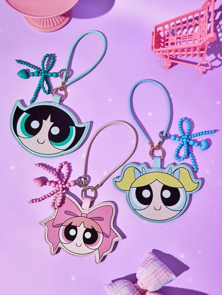 THE POWERPUFF GIRLS X Joivida Card Sleeve Cute Cartoon Character Decorative Pendant - multicolor - View 1