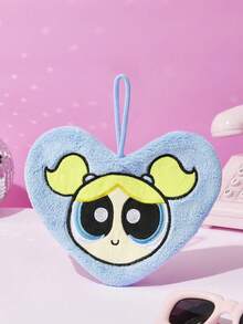 THE POWERPUFF GIRLS X POKOJA LAND 1pc Cute Embroidered Hand Towel, Soft Absorbent Quick Drying Handkerchief, Coral Fleece Non Shedding Hanging Cloth, Suitable For Kitchen, Living Room, Bathroom - Multicolor - View 8
