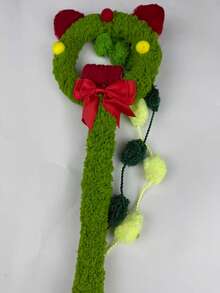 PETSIN 1 PC Random Color Tassels Christmas Big Size Cat Teaser With Cute Christmas Decoration,Shake To Make Sound,Mimicking Bird Calls - Green - View 8
