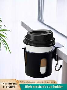 1 Buah Rak Gelas Tepi Meja yang Dapat Diatur Tanpa Pengeboran dengan Kait Anti Jatuh, Rak Penyimpanan Bertingkat, Cocok untuk Mug, Botol, Kaleng, Jepit Aman di Meja, Hemat Ruang, Kokoh, Serbaguna untuk Kantor, Rumah, Dapur, Asrama - View 5