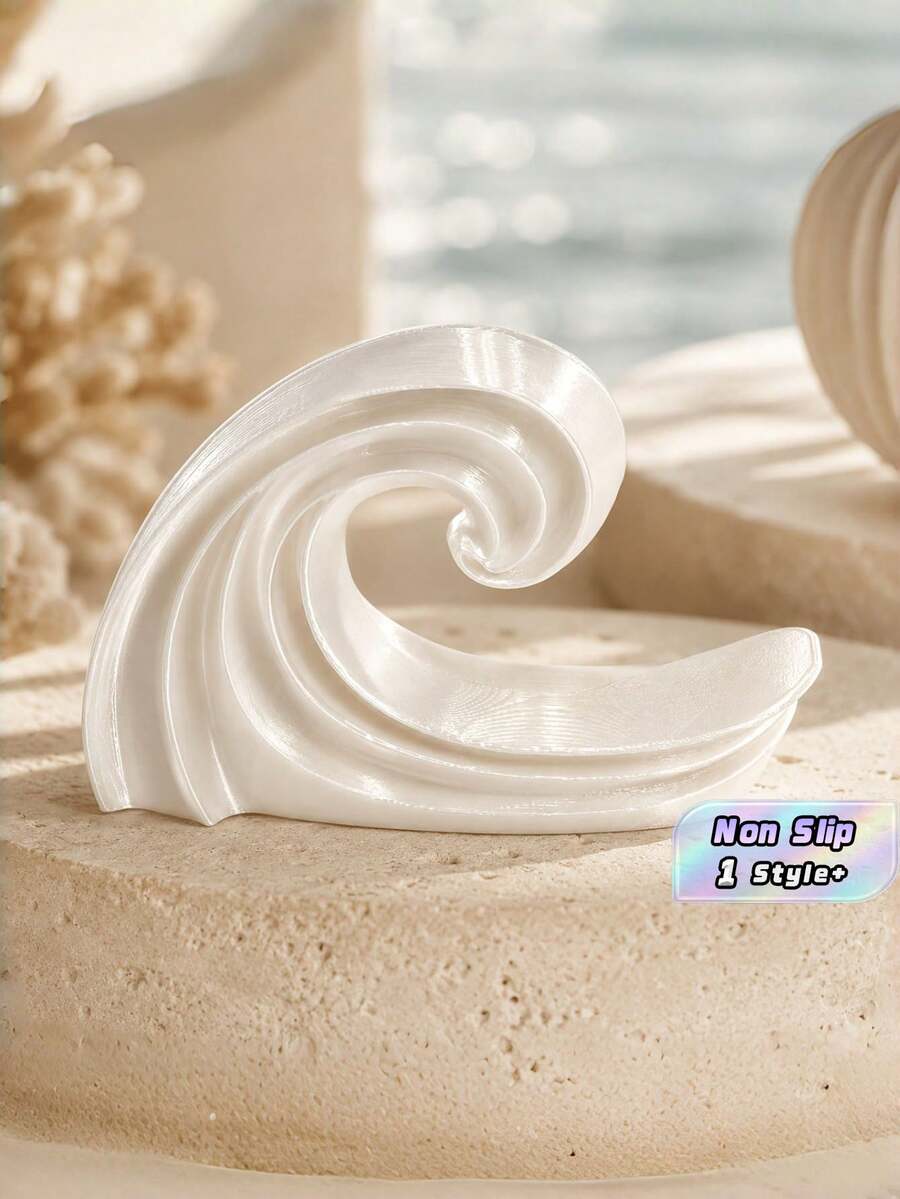 1PC Standard Size 3D Printed Lightweight Non Slip Scratch Resistant Waterproof Dynamic Moving Ocean Wave Sculpture Kinetic Art Desk Decor For Home Office Living Room Bedroom Bookshelf Coffee Table Modern Creative Unique Gift - multicolor - View 1