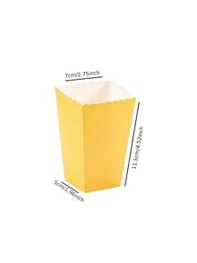 48 Yellow Mini Popcorn Boxes, Cardboard Popcorn Containers, Suitable For Party Snacks, Candies, Popcorn Bags, Popcorn Holders For Birthdays And Weddings - Multicolor - View 3