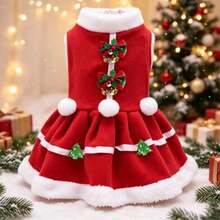 PETSIN Pet Bells, Christmas Dresses, Festive Dog Dresses - Red - View 18