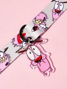 COURAGE THE COWARDLY DOG X SHEIN 趣味卡通寵物胸背帶散步配件，項圈與便便袋收納包可單獨購買，多尺寸適用貓狗，輕量日常戶外出行裝備 - 石灰色 - 查看 8