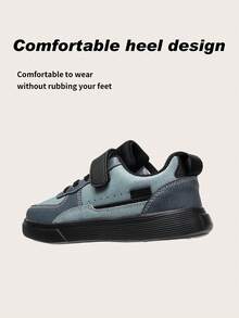 1 Pair Kids' Sports Shoes, Breathable Elastic Soft Quick-Dry Lightweight Patchwork Casual Street Running Sneakers For Boys And Girls - Black Cowboy - View 14