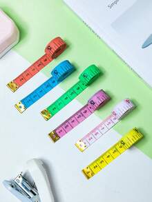 2pcs 1.5M Mini Plastic Measuring Tape,Daily Random Color Metal Buckle Band Tape For Sewing Tailor Cloth Body Measurement - Multicolor - View 6