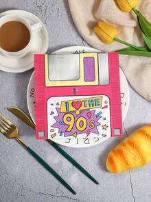 20 PCS Vintage Retro Party Decor 90s Style Napkins Wedding Birthday Garden Party Restaurant Kitchen Shop Decoration Halloween Christmas All Occasion Tableware Dinnerware Accessories - View 8