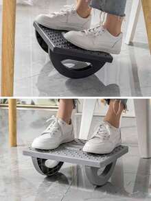 1pc Under Desk Footrest, Extra Large Office Desk Footrest, Rocking Chair Style Footstool, Rocking Balance Board, Ergonomic Design, Posture Support, Suitable For Office, Home, And Camping - black - View 8