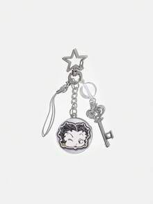 Betty Boop x SHEIN 1 Buah Gantungan Kunci Bintang Perak untuk Tas Sekolah - MultiWarna - View 4