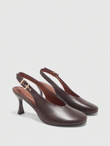 CUCCOO BIZCHIC Women's Fashion High Heels For Commuting Halloween - Coffee Brown - View 2