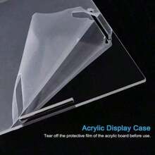 Clear Acrylic Display Box, 1 Piece, Available In Multiple Sizes, Collapsible Plastic Dustproof Display Box, Black Base, Suitable For Car Models, Action Figures, Collectibles, Souvenirs, Statues, Models, Storage And Display - Black Display Box - View 6