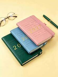 2027 English Version Weekly Daily Planner, 365-Day Schedule Organizer With Elastic Closure - A5 - View 8
