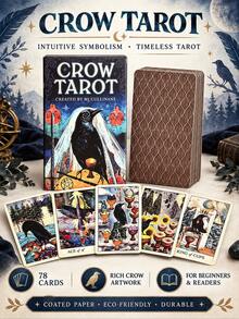 MINKOJA Crows Tarot Cards Crow Tarot Card Fortune Telling Divination Game English Version Card Party Game, Portable - mix - View 6