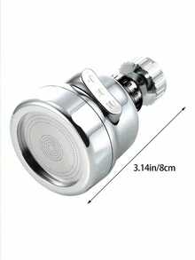 Aireador de grifo de cocina de 3 modos, giratorio 360°, antisalpicaduras y ahorro de agua, accesorio imprescindible para el hogar - Plateado - Ver 17