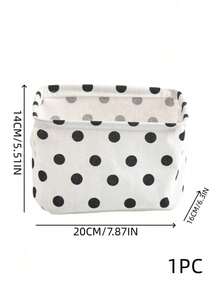 Haus Hana 1Pc/2Pcs/3Pcs Pattern Cotton Linen Fabric Storage Box, Durable Cotton Linen Material With Three Classic Printed Motifs. Portable Foldable Tidying Case For Vanity Table Use, Indoor Corner Clutter Sorting Accessory For Home Personal Item Collection. - Multicolor - View 21