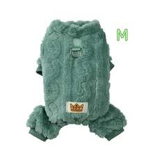 Cozy Fleece Dog Jumpsuit With Built-In D-Ring, XS-L Sizes, Soft Warm 4-Legged Puppy Pajamas, Elastic Cuff Pet Clothes, Fall Winter Cold Weather Outfit For Small Dogs Yorkshire Terrier. - Multicolor - View 10