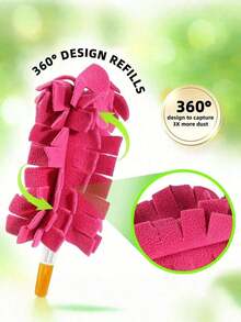 5 Pieces Of Cleaning Brush Replacement Compatible With Extended Handle - High-Quality Reusable 360-Degree Cleaning Brush Replacement For Standard And Extended Handles (Handle Not Included) - multicolor - View 6