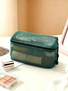 Haus Hana Multifunctional Transparent Mesh Storage Bag, Portable Handheld Cosmetic Makeup Pouch, Divider Pouch For Documents Digital Accessories - Multicolor - View 14