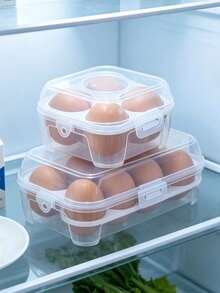 3/4/8 Grid Egg Rack Shockproof Kitchen Container Box Storage Box, Suitable For Outdoor Camping And Picnic. It Is A Portable Egg Storage Box With Functions Of Anti-Overflow, Shockproof And Portability - Very Suitable For Storing Eggs During Camping, Picnic And Travel, As Well As For Easter, And It Is An Egg Storage Tray. - Clear - View 7