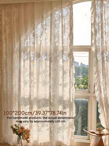 Cirelle Romantic French Country Lace Sheer Curtains - Elegant Floral Branch Pattern With Chic Ruffled Trim For A Dreamy Boho Home Decor - multicolor - View 15
