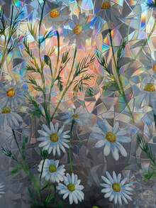1 Pc Glass Window Privacy Film, Rainbow Static‑Cling Film, 3D Colorful Daisy No‑Adhesive Glass Film, For Home Heat Control, Non‑Sticky And Reusable - Multicolor - View 9