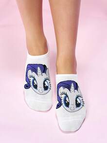My Little Pony X SHEIN 6雙女款柔軟薄款透氣隱形襪 吸濕排汗低筒隱形襪 - 雜色 - 查看 10