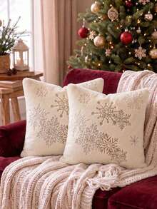 Imitation rabbit fur golden embroidery thread snowflake
