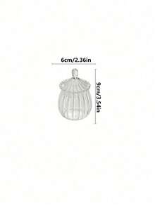 Haus Hana 1pc European-Style Transparent Circle Sugar Jar Made Of Glass, Suitable As A Storage Container For Creative Tea Leaves, Coffee Beans, And Dried Fruits.Ramadan - Multicolor - View 7