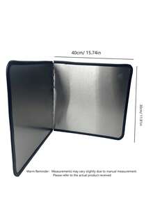 1PC Double Layer Stainless Steel Splash Guard - Heatproof, Non-Stick Kitchen Stove Protector, Foldable Panels For Home, RV, Camping - Multicolor - View 13