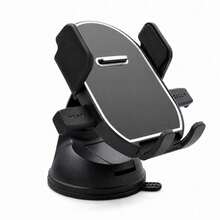 Teckwe Universal Gravity Car Phone Holder With Strong Suction Cup Base, Adjustable Dashboard Mount, One-Hand Operation And Anti-Slip Clamp For Smartphones - Black - View 7