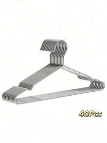 20pcs Stainless Steel Clothing Hangers With Shoulder Grooves: Non-Slip, Durable, Ideal For Coats, Suits, Dresses, And Home Storage - Multicolor - View 14
