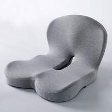 Memory Foam Seat Cushion With Backrest, Ergonomic Spine Alignment Chair Pillow, Heightened Side Support, Relieve Leg Hip Pressure, Comfort Cushion For Office Chair Car Seat Home Use - multicolor - View 6