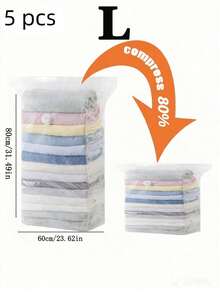 Vacuum Storage Bags, Large Vacuum Sealed Bags, Suitable For Bedding, Quilts, Blankets, Clothes, Closet Space Saving - View 13