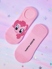 My Little Pony X SHEIN 6雙女款柔軟薄款透氣隱形襪 吸濕排汗低筒隱形襪 - 雜色 - 查看 13