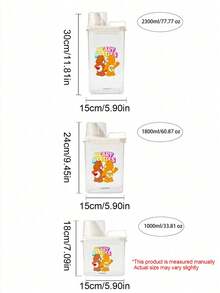 Care Bears X PETSIN 1pc Large Capacity PVC Sealed Moistureproof Dustproof Insectproof Scratch Resistant Lightweight Portable Pet Storage Bucket With Measuring Cup Indoor Outdoor All Season Cat Dog Pet Accessories - one size fits all - View 4