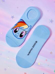 My Little Pony X SHEIN 6雙女款柔軟薄款透氣隱形襪 吸濕排汗低筒隱形襪 - 雜色 - 查看 14