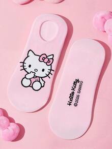 HELLO KITTY AND FRIENDS | SHEIN 6雙女款透氣柔軟船襪隱形襪，襪頭與後跟加強耐磨，四季皆可穿著 - 彩色 - 查看 12