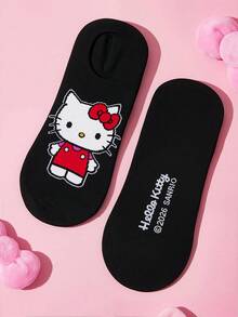 HELLO KITTY AND FRIENDS | SHEIN 6雙女款透氣柔軟船襪隱形襪，襪頭與後跟加強耐磨，四季皆可穿著 - 彩色 - 查看 16