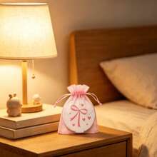 2/10/20/30pcs Pink Bow & Heart Mini Pocket Mirror With Storage Pouch - Korean-Style Folding Round Compact Suitable For For Party Favors, Bridal Gifts, Events, /Korean Series Accessories, Bow & Heart Mirror Set - Multicolor - View 4