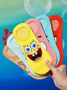 SpongeBob SquarePants | SHEIN 6雙軟薄透氣男女通用隱形襪 吸濕排汗低筒隱形襪 - 雜色 - 查看 4