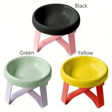 1pc Ufo-Shaped Cat Bowl - 2-In-1 Food And Water Tray, Ufo Stand Protects Neck, Anti-Spill, Anti-Slip, Suitable For Kittens, Puppies, And Small Pet Feeding And Drinking - Multicolor - View 10