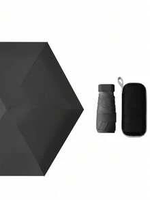 Haus Hana 1 buah Payung Modis & Personal, Portabel dengan Desain Baru, Payung Matahari Mini Ultra Ringan Bergaya Kapsul Datar, Payung Matahari Mini Portabel dengan Perlindungan UV & Fungsi Tahan Hujan, Desain Lipat dengan Tas Jinjing, Cocok untuk Sekolah, Kantor, Rumah, Perjalanan - MultiWarna - View 23