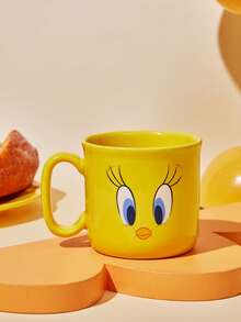 LOONEY TUNES X Joivida 1pc Cute Cartoon Pattern Mug, High Aesthetic Value, Stress Relief - Yellow - View 1